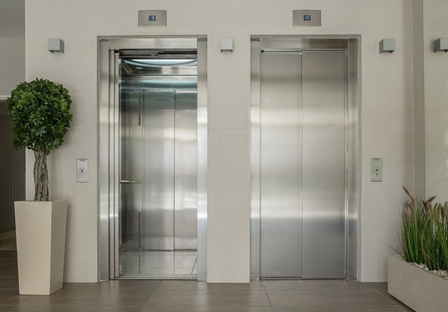 two elevators in Lobby