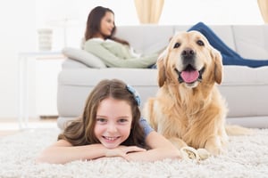 dog and daughter